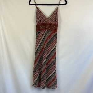 Boho spaghetti strap midi with detailing